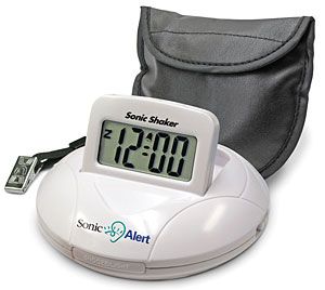 Sonic Alert Portable Vibrating Travel Clock - White