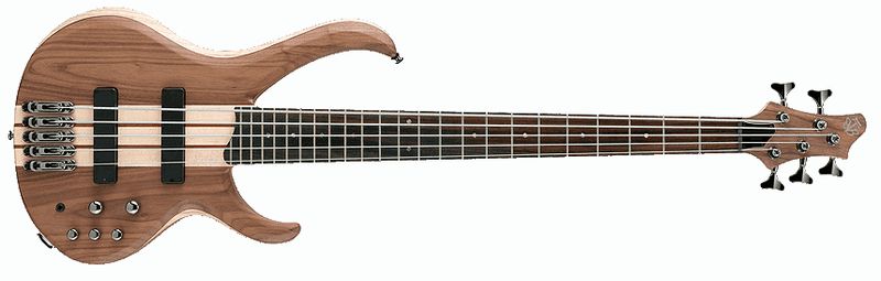 Ibanez BTB675-NTF BTB Series 5-String Active Bass Guitar, Natural Flat