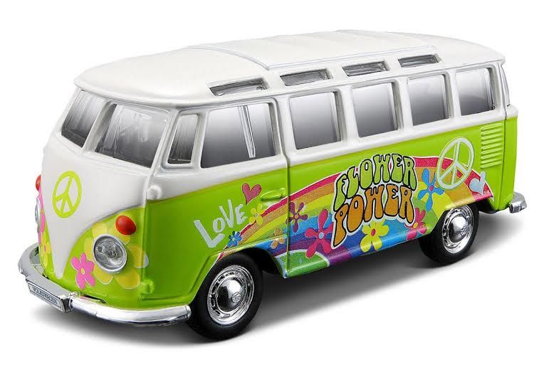 Maisto Die-Cast Model - Hippie Line VW Samba Van Scale 1:25 | Buy ...