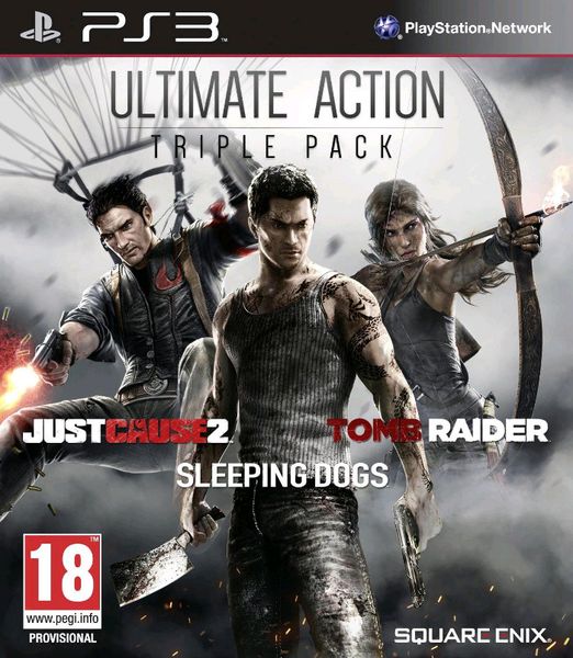 Ultimate Action Triple Pack - Just Cause 2, Sleeping Dogs And Tomb Raider (PS3)