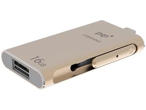 PQI 16GB iConnect Flash Drive - Gold