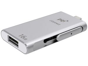 PQI 16GB iConnect Flash Drive - Silver