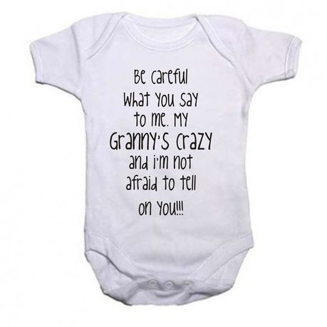 Noveltees Unisex Baby Grow Granny is crazy Shop Today. Get it