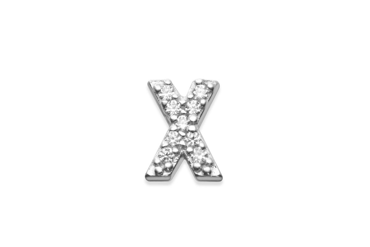 Shiroko 925 Sterling Silver jewellery Floating Charms Letter X Buy Online in South Africa