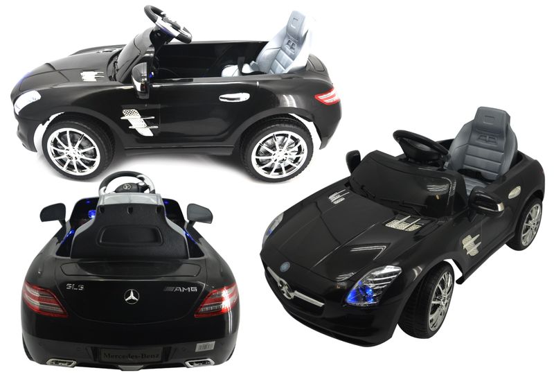 Ride-On Battery Operated Car - Black Mercedes Sls Amg