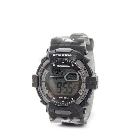 plain black digital watch