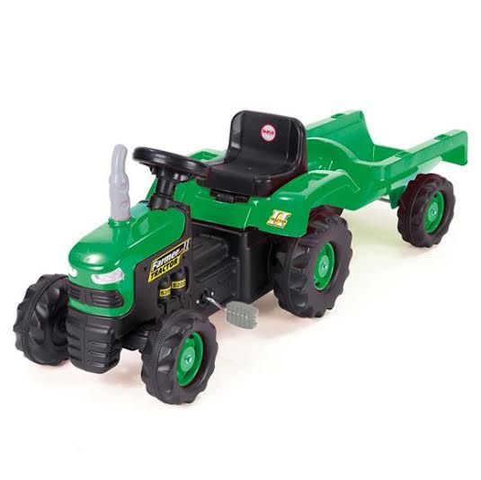 Dolu - Tractor &amp; Trailor Pedal Car - Green