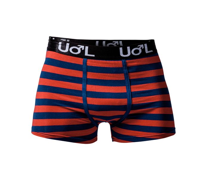 Undeez Online Men's Weekender Red &amp; Navy Stripe Body Fit Boxer