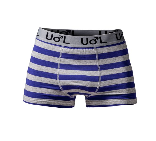 Undeez Online Men's Purple &amp; Grey Striped Body Fit Boxer