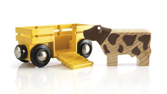 BRIO Cow &amp; Wagon