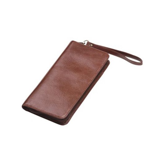 Adpel Bon Voyage Zipper Travel Wallet - Brown