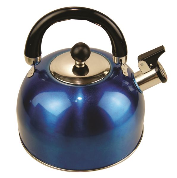 LeisureQuip - Whistling Stainless Steel Kettle - Blue