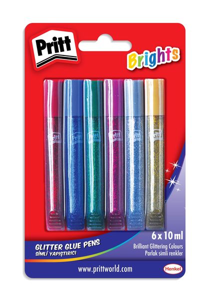 Pritt Glitter Glue Pens BRIGHTS 6's