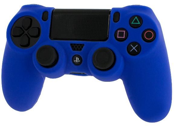 Pro Soft Silicone Protective Cover with Ribbed Handle Grip [Blue] (PS4)