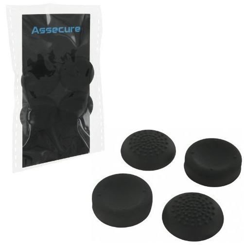 Silicone Thumb Grips: Concave &amp; Convex - Black (Assecure) (PS4)