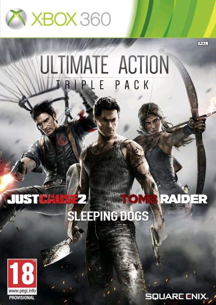 Ultimate Action Triple Pack (Just Cause 2, Sleeping Dogs &amp; Tomb Raider) (Xbox 360)