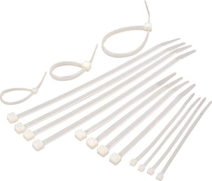 Moto Quip - Assorted Set Of White Cable Ties
