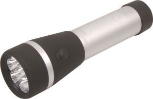 Leisurequip - LED Torch Aluminium - 56 Lumens - takes 2 x D batteries
