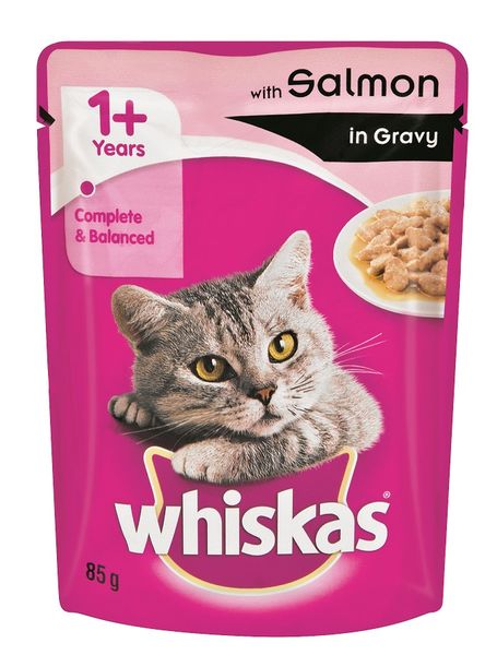 Whiskas - Adult Pouch Salmon In Gravy - 85g