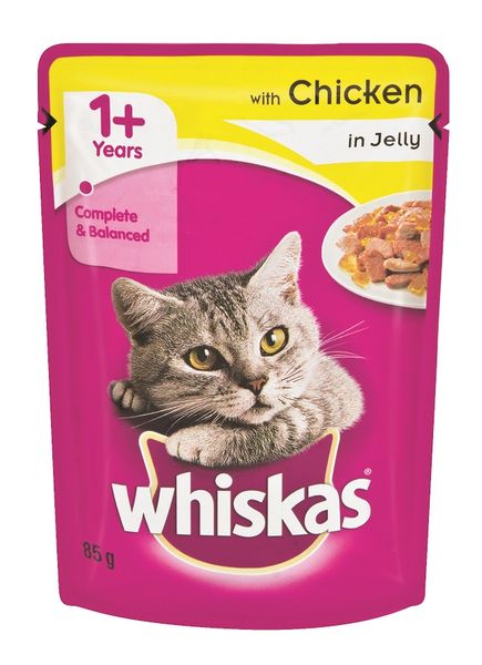 Whiskas - Adult Pouch Chicken In Jelly - 0.085kg