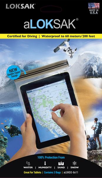 Loksak 2 - 8" x 10.75" Bags with Double Zipper Closure