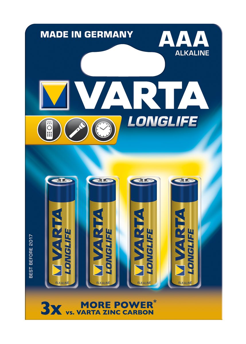 Varta AAA Longlife Batteries 4 Pack Buy Online in South Africa