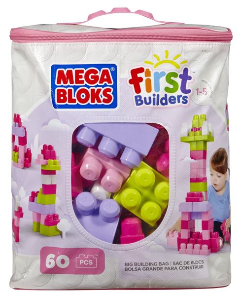 Mega Bloks First Builders Classic 60 Piece Bag - Pink