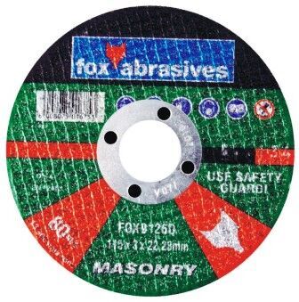 Fox Tools - Abrasive Cutting Disc Masonary - 115 x 3.0mm
