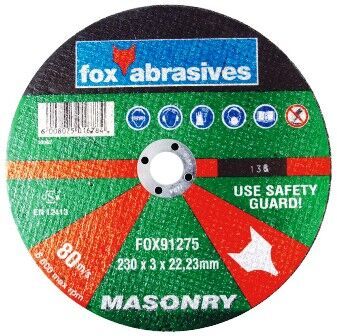 Fox Tools - Abrasive Cutting Disc Masonary - 230 x 3.0mm