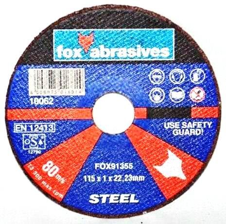 Fox Tools - Abrasive Cutting Disc Steel Professional - 115 x 1.0mm