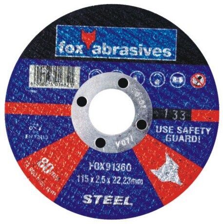 Fox Tools - Abrasive Cutting Disc Steel - 115 x 2.5mm