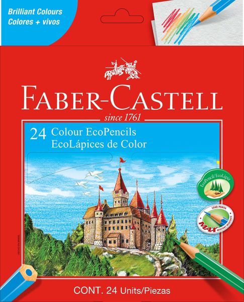 Faber-Castell 24 Colour Full Length EcoPencils