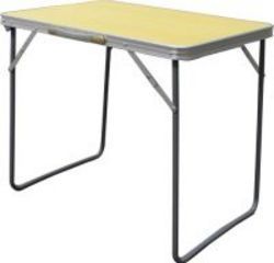 AfriTrail Aluminium Melamine Wood Finish Folding Camp Table 70cm
