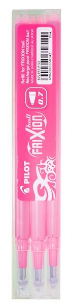 Pilot Frixion Ball/Clicker Erasable Pen Refills - 0.7mm Pink (3 Pack)
