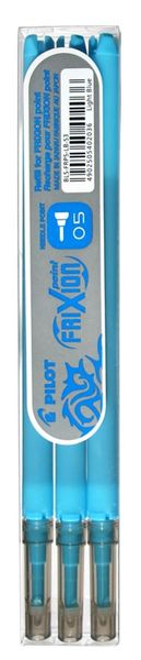 Pilot Frixion Point Erasable Pen Refills - 0.5mm Light Blue (3 Pack)