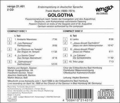 Various - Martin: Golgotha (CD)