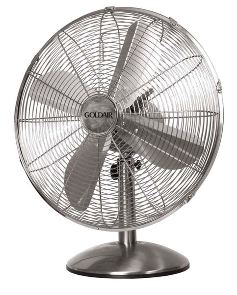 Goldair - 40cm Desk Fan - Silver