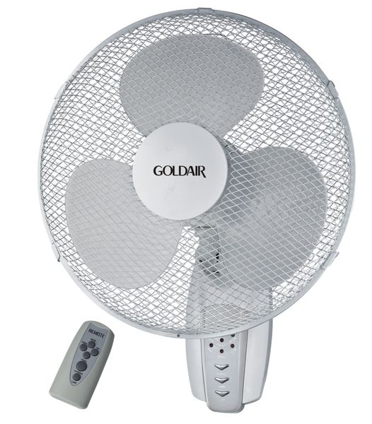 Goldair - 40cm Wall Mount Fan With Remote - White GWFR-160