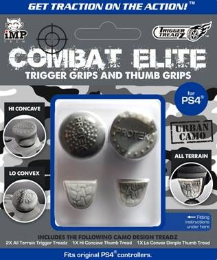 Trigger Treadz Combat Elite - Urban Camo Trigger Grips and Thumb Grips (PS4)