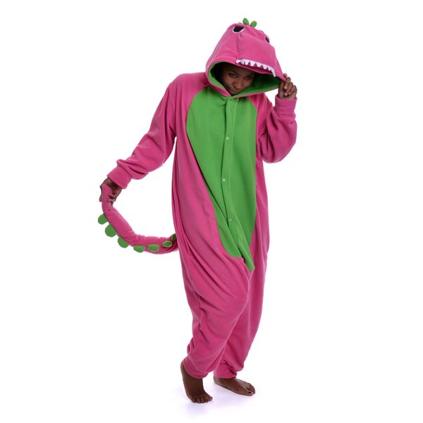aFreaka - Adults Pink Dinosaur Onesie