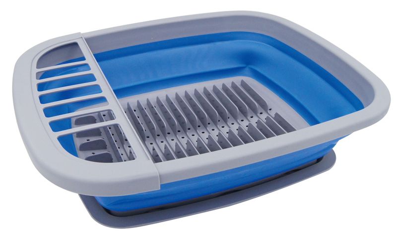 Leisure Quip Blue/Grey Collapsible Dish Drying Rack
