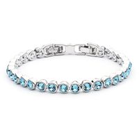 Civetta Spark Tennis Bracelet - Made With Aquamarie Swarovski Crystal ...