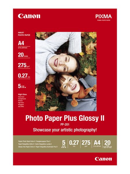 Canon PP-201 Plus Glossy II A4 Photo Paper (20 Sheets)