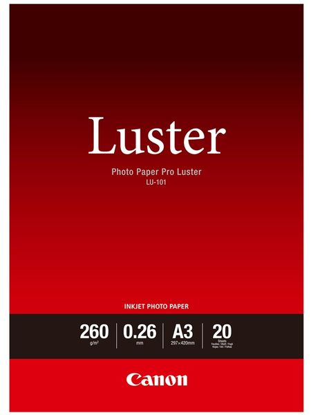 Canon LU-101 Pro Luster A3 Photo Paper (20 Sheets)