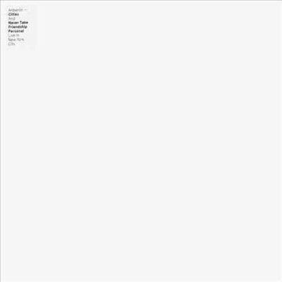 Anberlin - Cities And Never Take Friendship Pers (Vinyl)