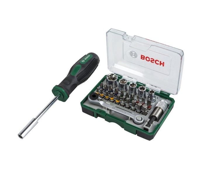 Bosch - 27 Piece Mini-Ratchet Set &amp; Hand Screwdriver