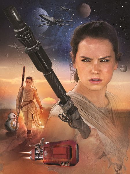Star Wars: Episode VII - Rey Art Canvas Print