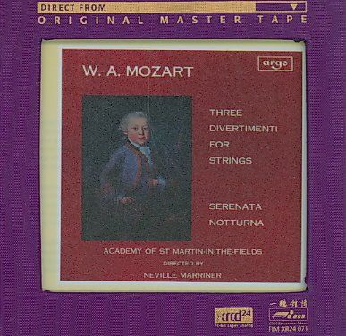 Neville Si Marriner - Mozart: Three Divertimenti For Strings (CD)