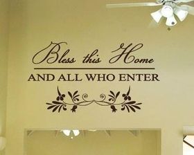 Bedight Wall Art Bless This Home And All Who Enter Vinyl Bedight Bless This Home And All Who Enter Vinyl Wall Art