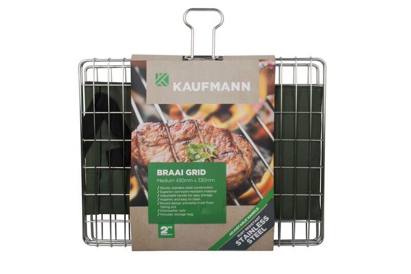 Kaufmann - Braai Grid Adjustable - Stainless Steel Box - Medium